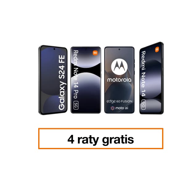 4 raty gratis na&nbsp;wybrane smartfony +&nbsp;do&nbsp;6&nbsp;mies. abonamentu za&nbsp;0&nbsp;zł