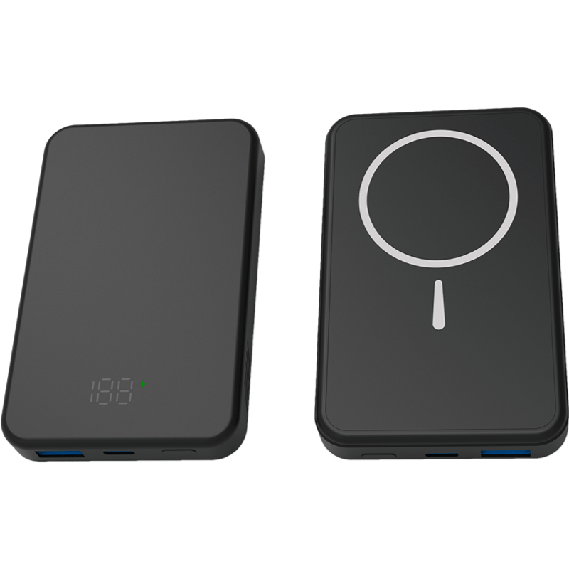 Powerbank WG 10000 mAh z MagSafe i PD20W + QC3.0 czarny góra i spód