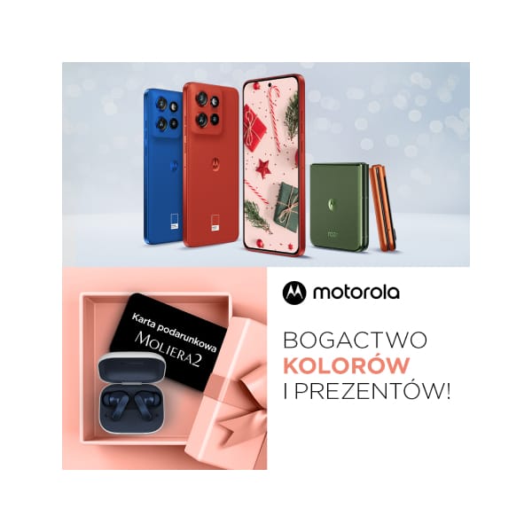 Wybierz smartfon z serii edge 50 lub razr 50 i zgarnij słuchawki lub e‑voucher do Moliera2