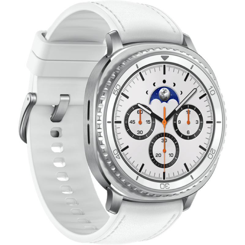 Samsung Galaxy Watch8 Classic eSIM bialy front prawy obrót