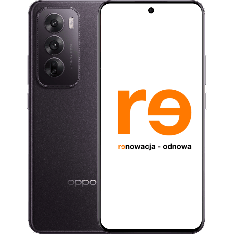 OPPO Reno12 5G 12/256 GB DS - outlet czarny front