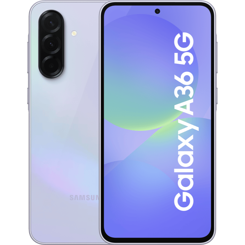 Samsung Galaxy A36 5G 6/128GB fioletowy front i tył