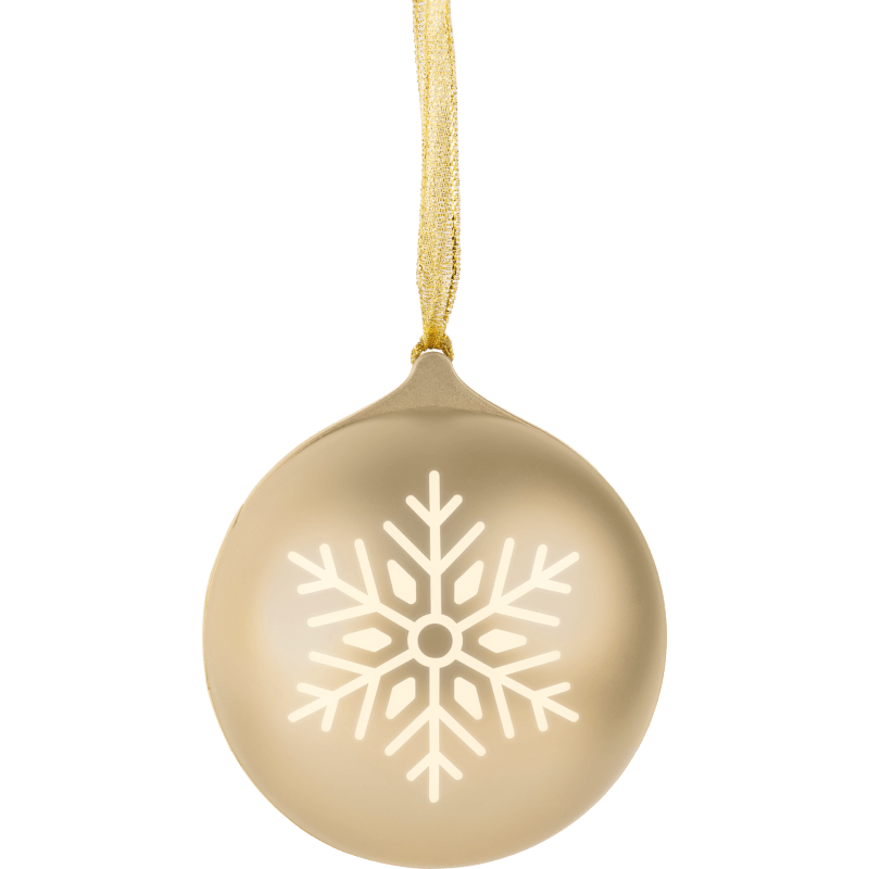 temp Bombka z głośnikiem i muzyką świąteczną XMAS BB złota front