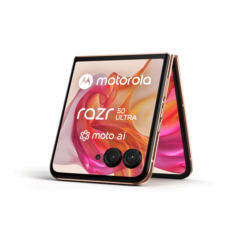 Motorola razr 50 ultra 5G 12/512GB pomaranczowy front skos